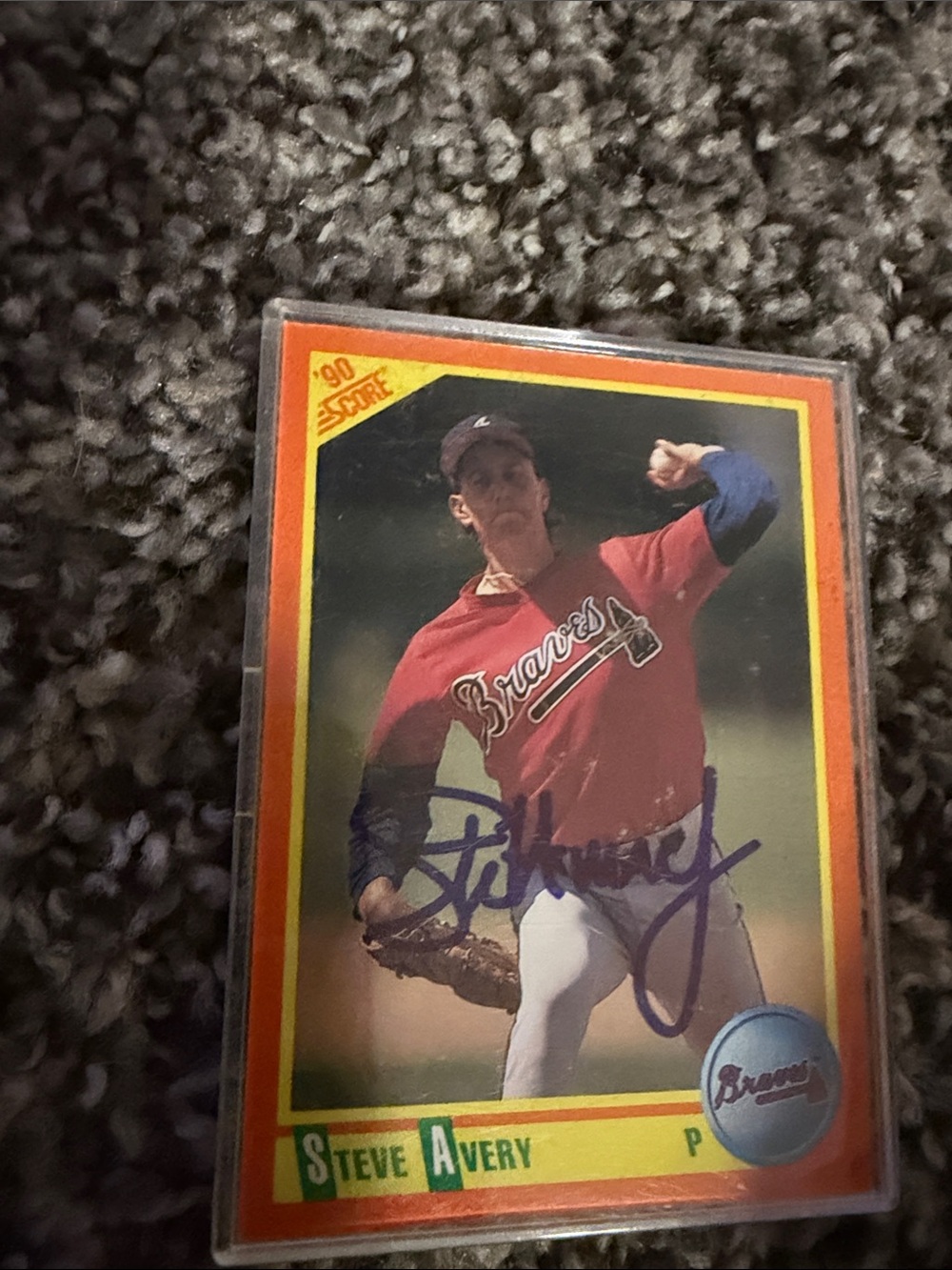 Steve Avery autographed 90 score